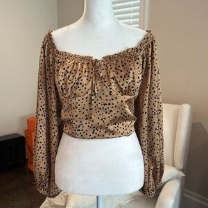 Acoa Gold and Black Dot ⚫️ top Size S